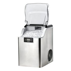 Countertop Ice Maker, 44 lbs per Day, Self-Cleaning Portable Machine with Scoop, 4 lbs Ice-Storage Basket